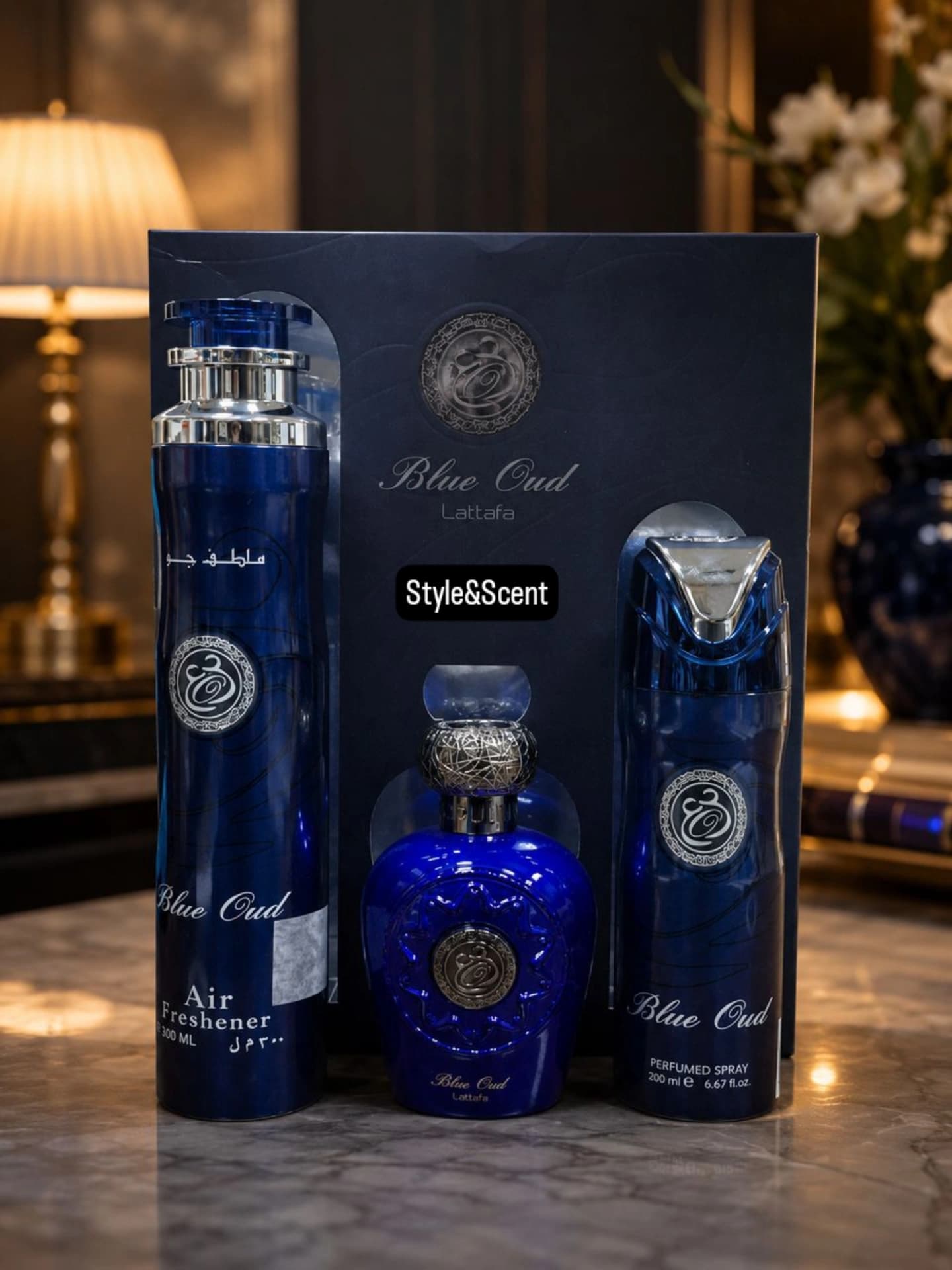 Blue oud giftset